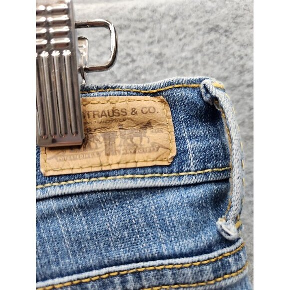 Levis Womens Denim Mid-Length Jeans Shorts Blue Casual Wear - Picture 4 of 9